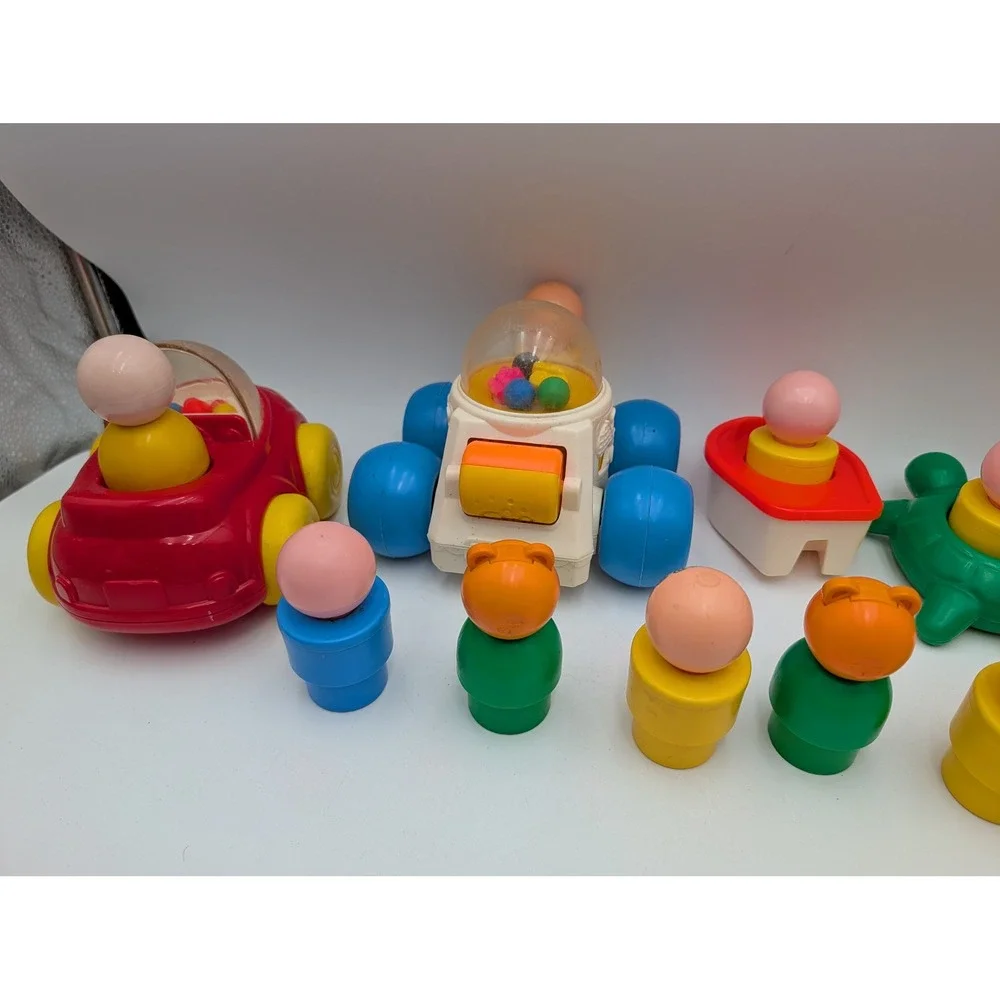 Fisher Price Little People Lot Bigger Jumbo Vintage Figures Vehicles